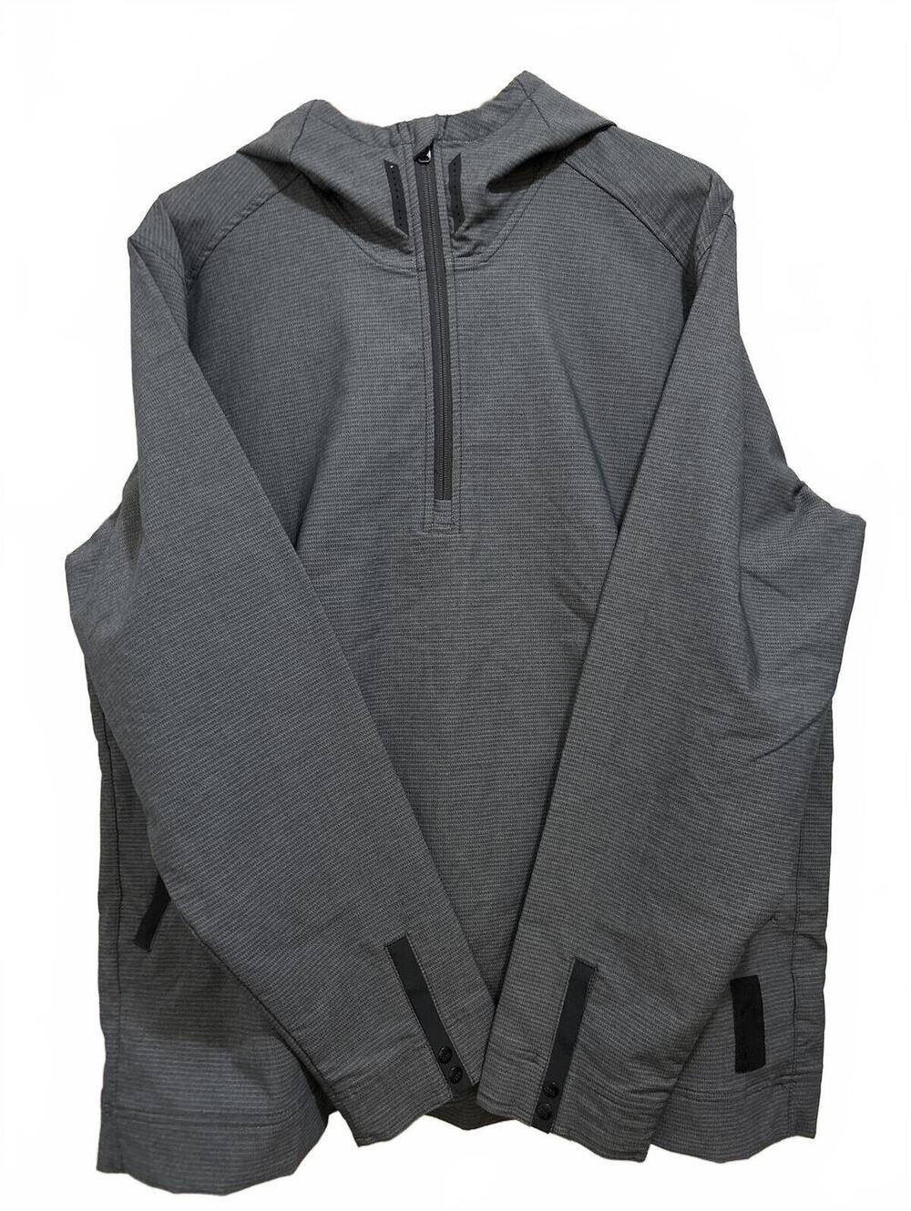 Adidas Adicross Men's XL Golf Anorak Half-Zip Hoodie Grey/Carbon Athleisure